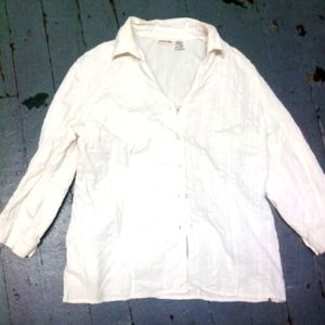 Cream 100 percent cotton blouse